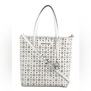 MMK Leather Lasercut Embellished Tote